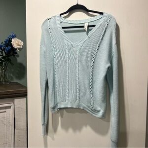 Aeropostale Light Sky Blue Knit Sweater - Size Medium